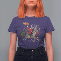 Funny Santa Headless Horseman T Shirt For Women Christmas Halloween Gift - Wonder Print Shop