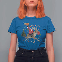 Funny Santa Headless Horseman T Shirt For Women Christmas Halloween Gift - Wonder Print Shop