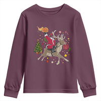 Funny Santa Headless Horseman Youth Sweatshirt Christmas Halloween Gift - Wonder Print Shop