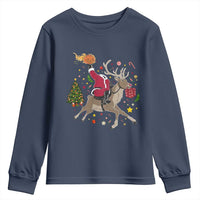 Funny Santa Headless Horseman Youth Sweatshirt Christmas Halloween Gift - Wonder Print Shop