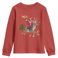 Funny Santa Headless Horseman Youth Sweatshirt Christmas Halloween Gift - Wonder Print Shop