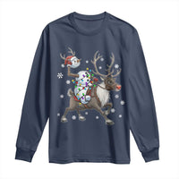 Funny Snowman Headless Horseman Long Sleeve Shirt Christmas Halloween Gift - Wonder Print Shop