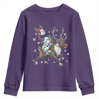 Funny Snowman Headless Horseman Youth Sweatshirt Christmas Halloween Gift - Wonder Print Shop
