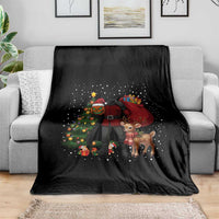 Headless Horseman Santa Throw Blanket Funny Christmas Mashup Gift - Wonder Print Shop