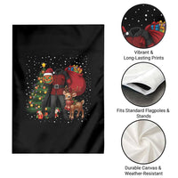 Headless Horseman Santa Garden Flag Funny Christmas Mashup Gift - Wonder Print Shop