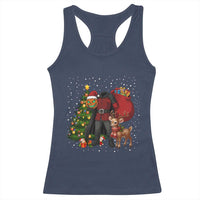 Headless Horseman Santa Racerback Tank Top Funny Christmas Mashup Gift - Wonder Print Shop