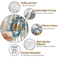 Funny Hanukkah Throw Blanket Challah And Latke Cute Food Lover Gift - Wonder Print Shop