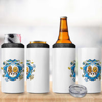 Funny Hanukkah 4 in 1 Can Cooler Tumbler Challah And Latke Cute Food Lover Gift - Wonder Print Shop