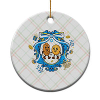 Funny Hanukkah Ceramic Ornament Challah And Latke Cute Food Lover Gift - Wonder Print Shop