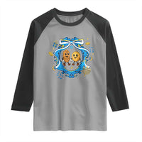 Funny Hanukkah Raglan Shirt Challah And Latke Cute Food Lover Gift - Wonder Print Shop