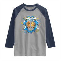 Funny Hanukkah Raglan Shirt Challah And Latke Cute Food Lover Gift - Wonder Print Shop