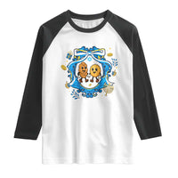 Funny Hanukkah Raglan Shirt Challah And Latke Cute Food Lover Gift - Wonder Print Shop