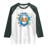 Funny Hanukkah Raglan Shirt Challah And Latke Cute Food Lover Gift - Wonder Print Shop