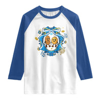 Funny Hanukkah Raglan Shirt Challah And Latke Cute Food Lover Gift - Wonder Print Shop