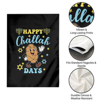 Funny Hanukkah Food Lover Gift Garden Flag Happy Challah Days - Wonder Print Shop