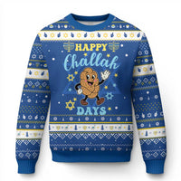 Funny Food Lover Gift Hanukkah Ugly Sweater Happy Challah Days - Wonder Print Shop