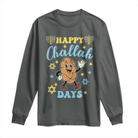 Funny Hanukkah Food Lover Gift Long Sleeve Shirt Happy Challah Days - Wonder Print Shop