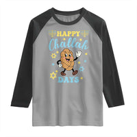 Funny Hanukkah Food Lover Gift Raglan Shirt Happy Challah Days - Wonder Print Shop