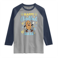 Funny Hanukkah Food Lover Gift Raglan Shirt Happy Challah Days - Wonder Print Shop