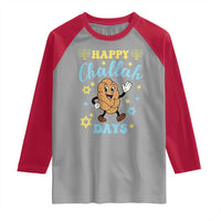 Funny Hanukkah Food Lover Gift Raglan Shirt Happy Challah Days - Wonder Print Shop