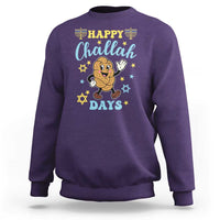 Funny Hanukkah Food Lover Gift Sweatshirt Happy Challah Days - Wonder Print Shop