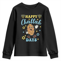 Funny Hanukkah Food Lover Gift Youth Sweatshirt Happy Challah Days - Wonder Print Shop
