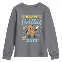 Funny Hanukkah Food Lover Gift Youth Sweatshirt Happy Challah Days - Wonder Print Shop