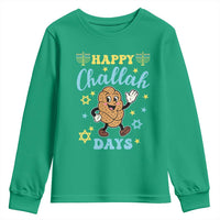 Funny Hanukkah Food Lover Gift Youth Sweatshirt Happy Challah Days - Wonder Print Shop