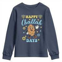 Funny Hanukkah Food Lover Gift Youth Sweatshirt Happy Challah Days - Wonder Print Shop