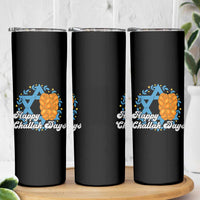 Hanukkah Challah Skinny Tumbler Happy Challah Days Star Of David Gift - Wonder Print Shop
