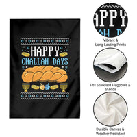 Happy Challah Days Garden Flag Ugly Hanukkah Food Lover Gift - Wonder Print Shop