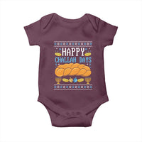 Happy Challah Days Baby Onesie Ugly Hanukkah Food Lover Gift - Wonder Print Shop