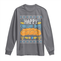 Happy Challah Days Long Sleeve Shirt Ugly Hanukkah Food Lover Gift - Wonder Print Shop