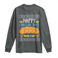 Happy Challah Days Long Sleeve Shirt Ugly Hanukkah Food Lover Gift - Wonder Print Shop