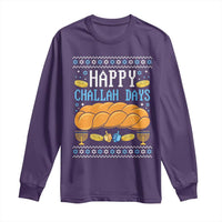 Happy Challah Days Long Sleeve Shirt Ugly Hanukkah Food Lover Gift - Wonder Print Shop