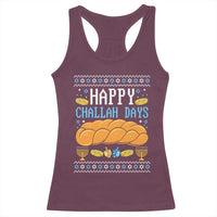 Happy Challah Days Racerback Tank Top Ugly Hanukkah Food Lover Gift - Wonder Print Shop