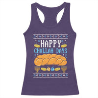 Happy Challah Days Racerback Tank Top Ugly Hanukkah Food Lover Gift - Wonder Print Shop