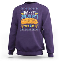 Happy Challah Days Sweatshirt Ugly Hanukkah Food Lover Gift - Wonder Print Shop