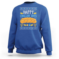Happy Challah Days Sweatshirt Ugly Hanukkah Food Lover Gift - Wonder Print Shop