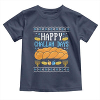 Happy Challah Days Toddler T Shirt Ugly Hanukkah Food Lover Gift - Wonder Print Shop