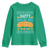 Happy Challah Days Youth Sweatshirt Ugly Hanukkah Food Lover Gift - Wonder Print Shop
