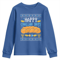 Happy Challah Days Youth Sweatshirt Ugly Hanukkah Food Lover Gift - Wonder Print Shop