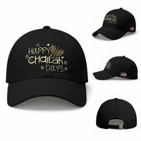 Funny Hanukkah Festival Of Lights Baseball Cap Happy Challah Days