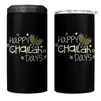 Funny Hanukkah Festival Of Lights 4 in 1 Can Cooler Tumbler Happy Challah Days - Wonder Print Shop