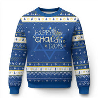 Funny Festival Of Lights Hanukkah Ugly Sweater Happy Challah Days - Wonder Print Shop