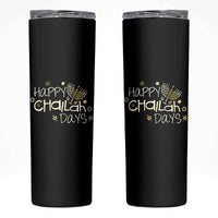 Funny Hanukkah Festival Of Lights Skinny Tumbler Happy Challah Days - Wonder Print Shop