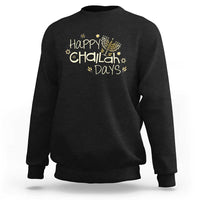 Funny Hanukkah Festival Of Lights Sweatshirt Happy Challah Days - Wonder Print Shop