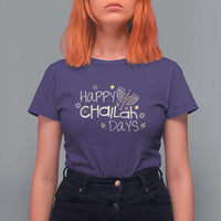 Funny Hanukkah Festival Of Lights T Shirt For Women Happy Challah Days - Wonder Print Shop