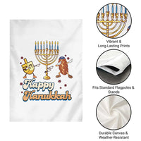 Funny Hanukkah Garden Flag Dab Dreidel Menorah Challah Gift - Wonder Print Shop