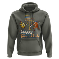 Funny Hanukkah Hoodie Dab Dreidel Menorah Challah Gift - Wonder Print Shop